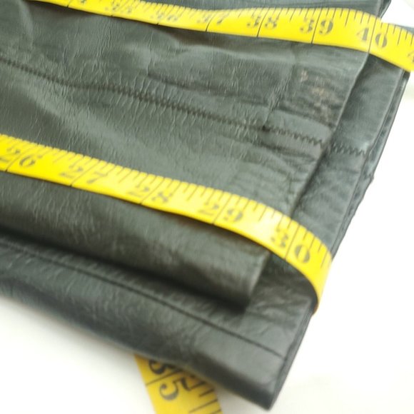 Nine West Womens Dark Brown Straight Leg Leather Moto Riding Pants Size 30 - Picture 9 of 12